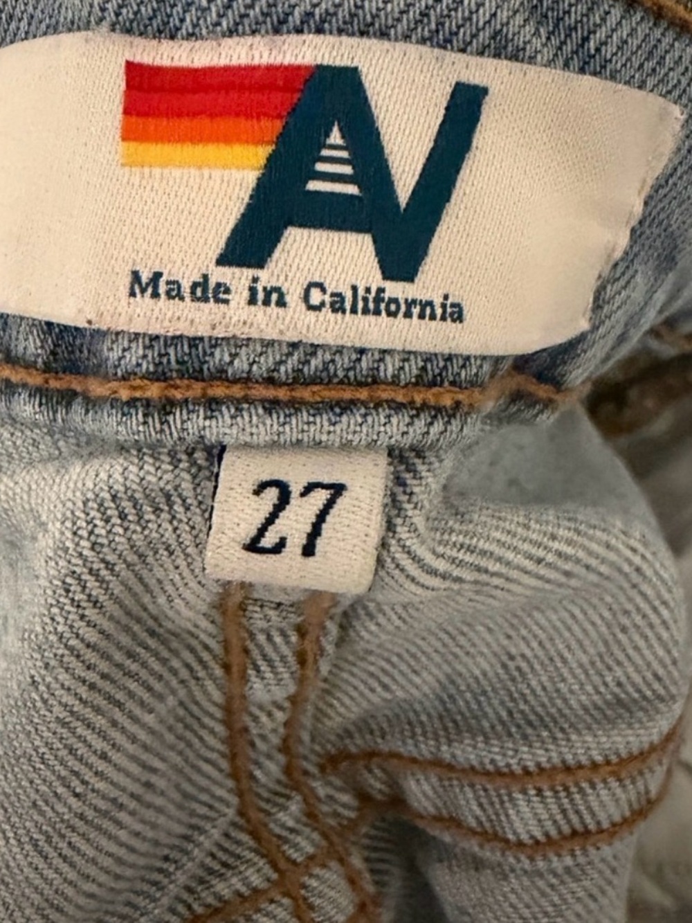 Aviator Nation Light Blue Straight Leg Jeans - Picture 4 of 7